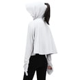 thumbnail image 4 of Women's Ice Silk Sun Protection Jacket with Detachable Brim and Full Face Coverage Featuring Lightweight Breathable Fabric Cuts for Summer Cycling White One Size, 4 of 5