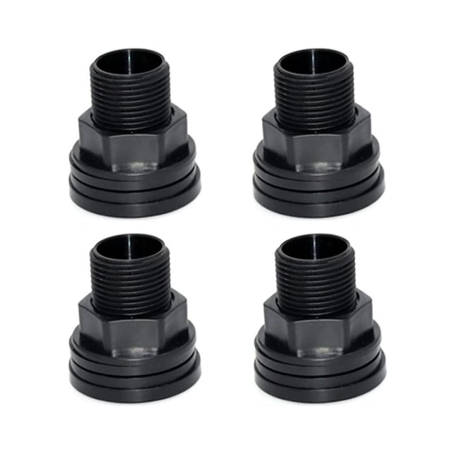Accesorio de mamparo shaofei de PVC con rosca doble para tanque de agua color negro