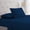 3 Line - Navy, variant on 4 Piece Bamboo 1800 Thread Count Sheet Set, Luxury Embroidered Bedding with 16 Inch Deep Pocket, Soft Breathable Sheets, Wrinkle Shrink and Fade Resistant