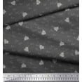 thumbnail image 3 of Soimoi Gray Cotton Jersey Fabric Heart & Love Text Print Fabric by the Yard 58 Inch Wide, 3 of 3