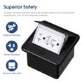 thumbnail image 3 of KYHSHJ Pop Up Floor Electrical Outlet with 20 Amp Stainless Steel GFCI Tamper Receptacle Outlet,Black, 3 of 7