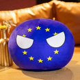 thumbnail image 1 of Muñeco de peluche de Polandball de 10 a 40 cm, Country Ball, ONU, EE. UU., URSS, FRANCIA, RUSIA, REINO UNIDO, KR, JAPÓN, UE, CANANDA, ITALIA, almohada de peluche con colgante para niño, 30 cm, UE, 3, 1 of 5