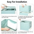 thumbnail image 5 of WiseWater Large Foldable Cat Litter Box with Lid, Top Entry Kitty Litter Box with Pet Plastic Scoop, Blue, 5 of 7