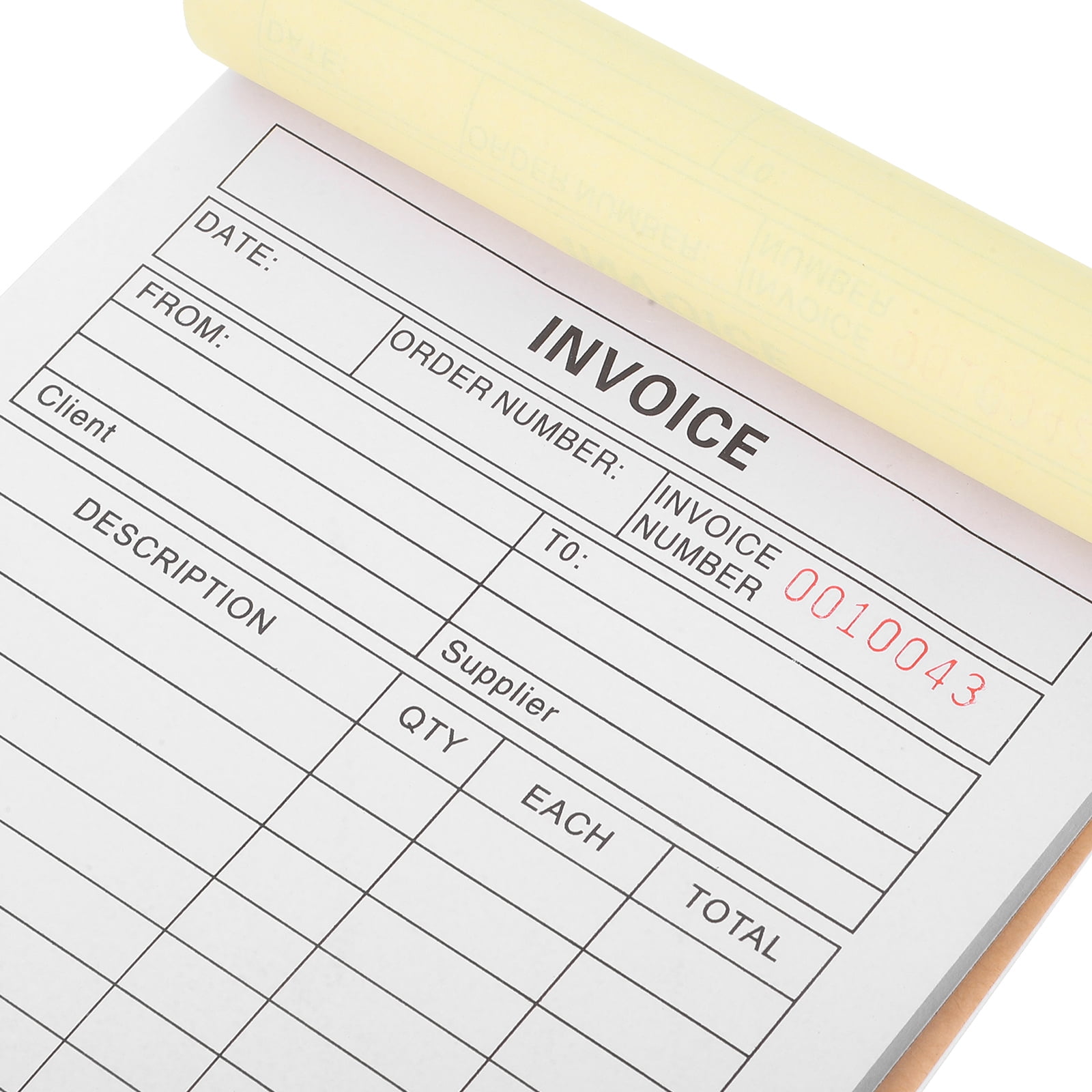SKISUNO 5Pcs Compact Invoice Book for Small Business with Builtin Portable Writing Board
