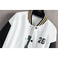 thumbnail image 4 of Big 26 Print Baseball Men Street Fashion V-neck Jackets, 4 of 6