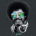 thumbnail image 3 of Teelocity Bob Ross Headphones & Shades Charcoal Heather Short Sleeve Graphic Tee, 3 of 4