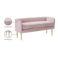 thumbnail image 2 of Meridian Furniture Audrey Pink Velvet Bench, 2 of 6