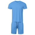 thumbnail image 3 of Short Sets for Men 2 Piece Set Casual T Shirts & Shorts Summer Vacation Beach Clothes Vacation Set, 3 of 6