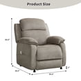 thumbnail image 3 of Bonzy Home Power Recliner Chair — Electric Recliner with Remote Control & Side Pockets, Compact Home Theater Seating for Small Spaces, 3 of 7