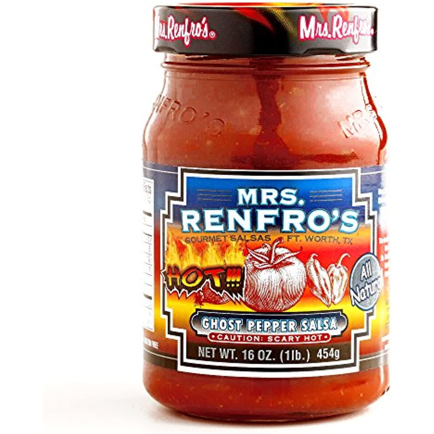 Mrs. Renfro Ghost Pepper Salsa 16 Oz Each (6 Items Per Order)