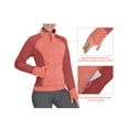 thumbnail image 6 of Little Donkey Andy Women's Warm Lightweight Running Jacket Full Zip Fleece Hybrid Coat for Golf Hiking Orange Heather XL, 6 of 8