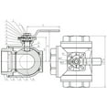 thumbnail image 2 of WOG200 3-Way 304 Stainless Steel Ball Valve L-Type 1/2" NPT FPT SS304 SUS304, Pack 5, 2 of 2