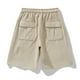 thumbnail image 4 of Pantalones cortos informales con cintura elástica para hombre - Poliéster, bolsillos, ropa cómoda para primavera/verano, 4 of 5