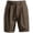 AZ26-Coffee, variant on Men'S Shorts Casual Pleated Dressy Summer Vacation Beach Elastic Waist Lightweight Breathable Shorts With Pockets Beige S