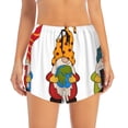 thumbnail image 4 of Lsque Gnomes Are Holding School Supplies Printed Women's Running Shorts with Liner Pockets,Elastic Quick Dry Workout Athletic Gym Yoga Shorts,Womens High Waist Shorts-, 4 of 9