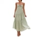 thumbnail image 1 of Vestido Fluido con Tirantes Finos y Corsé para Mujer, Ideal para Vacaciones en la Playa o Como Invitada de Boda Verde L, 1 of 10