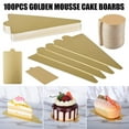 thumbnail image 2 of CAROOTU Mini Cardboard Cake Bases 100pcs Golden Mousse Cake Boards Cake Paper Plates Dessert Board Base for, 2 of 7