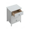 thumbnail image 5 of Noble House Daniel 3-Drawer Wood Nightstand, Dovetail Construction,  White, 5 of 7
