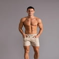 thumbnail image 6 of LYMAYTER ‌Men's Elastic Close-Fitting Shorts 4 Inch Elastic Drawstring Summer Big Pocket Shorts for S-4XL, 6 of 9