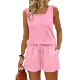 thumbnail image 2 of Women’s Tank Tops Wide Leg Elastic Waist Short Pockets Two Piece Summer Outdoor, 2 of 8