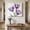 Purple Green, variant on Ships Next Day Canvas Wall Art 8"x8", Purple Tulips Wood Framed Canvas Print Painting, Spring Floral Botanical Plant Abstract Ready to Hang Small Picture Wall Decor for Home Bathroom Nursery Kitchen