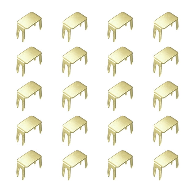 Unique Bargains 20Pack Zipper Stoppers, #5 Top & Bottom Stops for Rescue Repair, Light Golden