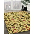 thumbnail image 3 of Ahgly Company Machine Washable Indoor Rectangle Transitional Bright Gold Yellow Area Rugs, 8' x 10', 3 of 7