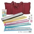 thumbnail image 2 of Complete American Mahjong Set, All-in-One Rack Pushers and Soft Bag, 166 Tiles, Red, 2 of 7