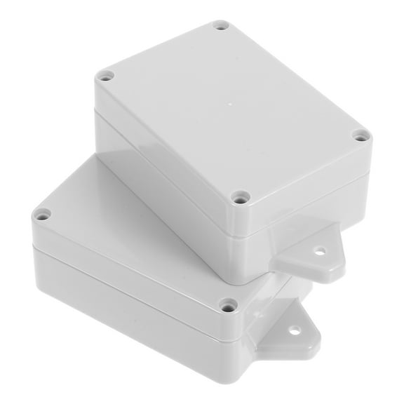Clispeed Outdoor Use Waterproof Junction Box White Plastic 2pcs