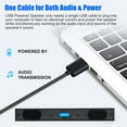 thumbnail image 3 of TSV USB Computer Speakers for Desktop or PC, Mini Clip-on Laptop Sound Bar Stereo Wired PC Speakers for TV Desktop Laptop Tablets Monitor Notebook, 3 of 8