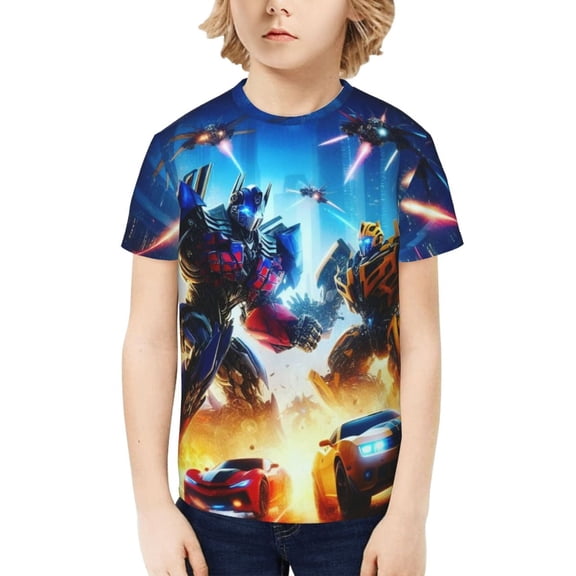 Boys Girls Teens T Shirt Graphic Print Casual Short Sleeve Funny Top Tees Shirt for Youth Kids