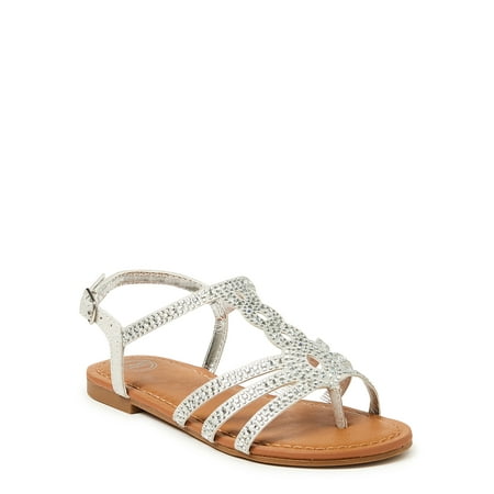 Girls Rhinestone Sandal, Sizes 13-6 | Walmart Canada