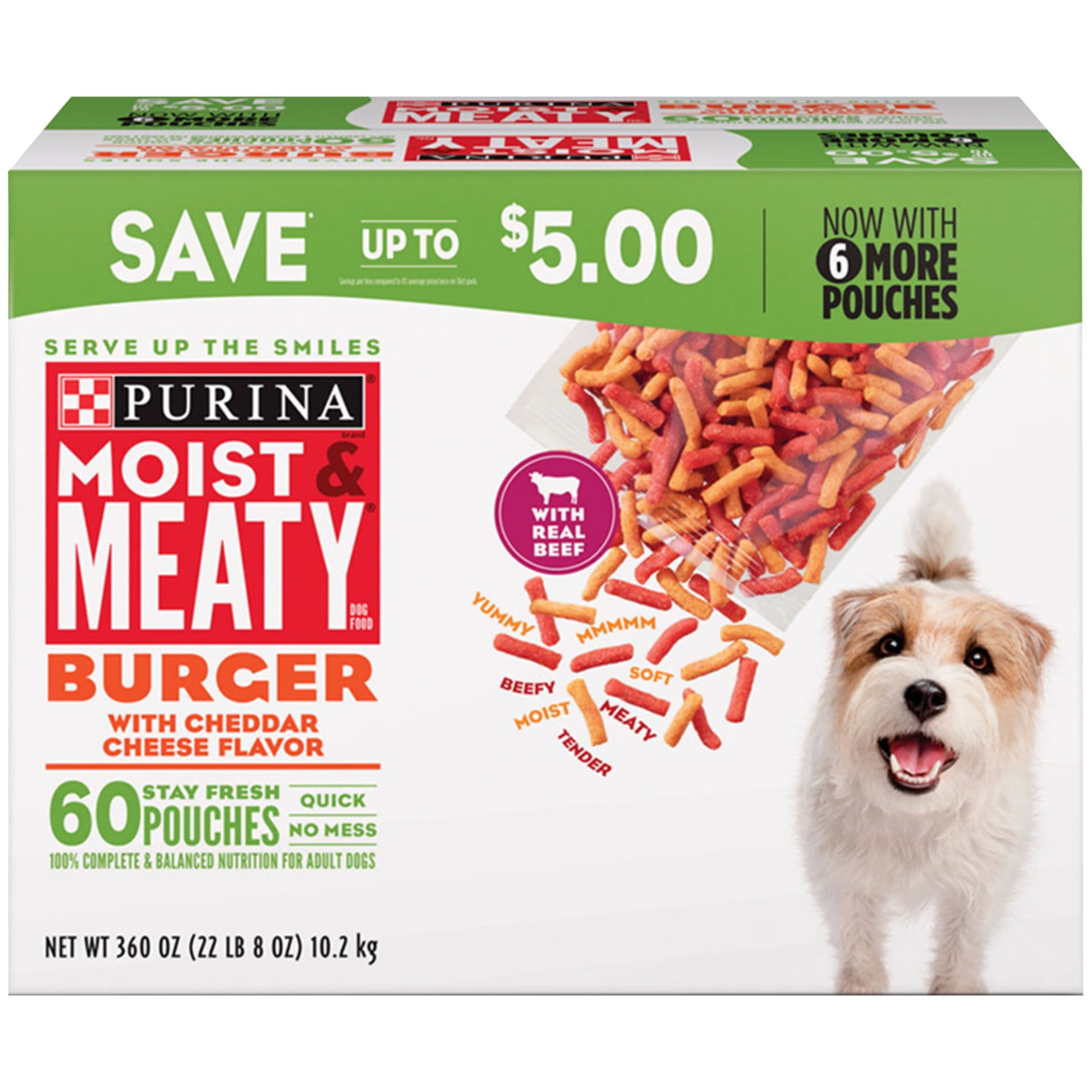 Purina Moist Meaty Dog Food Burger 6 Ounce 60 Count Walmart