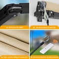 thumbnail image 4 of HOMEDEMO 10x8 Electric Retractable Awning for Patio, Motorized Awnings, Sunshade Shelter Crank Handle, UV & Waterproof Polyester Cover and Aluminum Frame for Balcony, Yard, Outdoor Deck, Beige, 4 of 7
