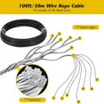 thumbnail image 5 of Kit de Cuerda de Alambre, Tendedero de 100 Pies, Cables de Acero Inoxidable 304 con Kit de Tensores, para Luces de Cadena, Plantas Trepadoras, 5 of 5