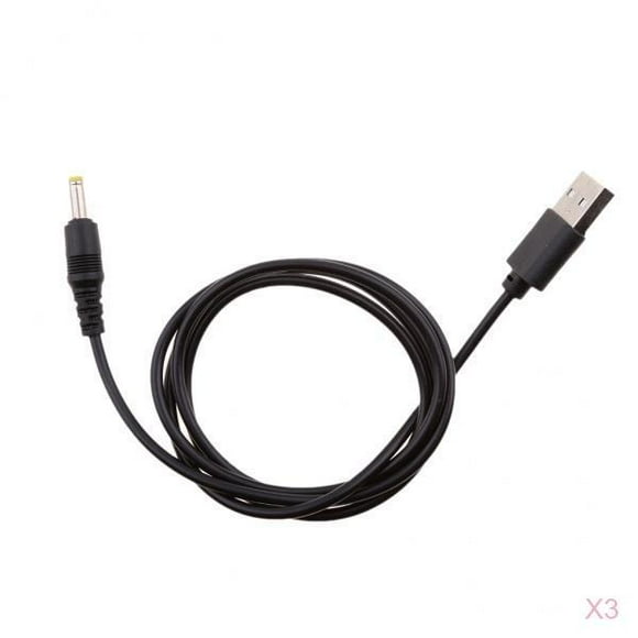 Cable de Carga DC Sunnimix Cable de Alimentación USB a CC 1,7 mm x 4 mm 3 Piezas