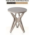 thumbnail image 4 of Pedestal Farmhouse End Table, Distressed Top with Tripod Base Bedside Table for Living Room, Modern, Boho Decor, Round (1 Pack, Distressed Aah Grey), 4 of 17