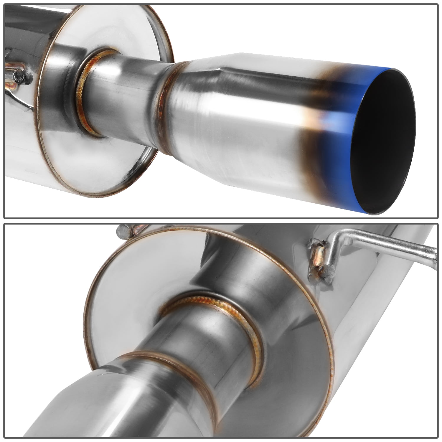 DNA Motoring For 05-10 Chevy Cobalt LS LT LTZ 2.2L Racing Cat-Back Exhaust 3.5" Muffler Burnt Tip