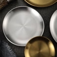 thumbnail image 5 of Stainless Steel Round Serving Trays Sturdy Dishwasher Safe Rustproof Camping Supplies BBQ Serving Platters, 5 of 8