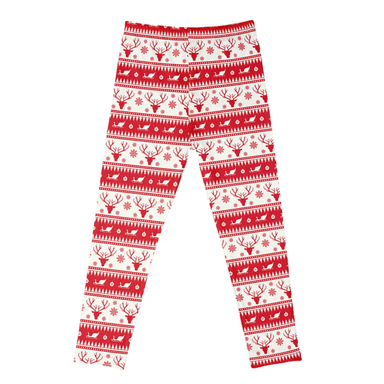 Kiapeise Kid Girl Wrap Pants Thickened Frosted Fleece Christmas