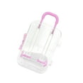 thumbnail image 3 of jinwen Vanity Jewelry Case Treasure Case Suitcase Shape Earrings Pendant Storage Holder Pink, 3 of 9