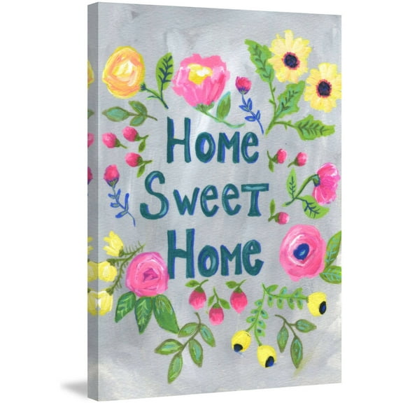 Marmont Hill "Home Sweet Home" by Jill Lambert Painting Print on Wrapped Canvas