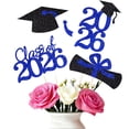 thumbnail image 2 of Bisitoy Double-sided 16 PCS Graduation Decorations 2026 Cake Toppers – Class of 2026 Centerpieces Picks for Graduation Theme Party Decorations Supply (Blue), 2 of 4