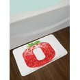 thumbnail image 2 of Numbers Bath Mat, Number Zero Strawberry Style Mathematics Algebra Organic Food Healthy, Non-Slip Plush Mat Bathroom Kitchen Laundry Room Decor, 29.5 X 17.5 Inches, Vermilion Green Orange, Ambesonne, 2 of 2