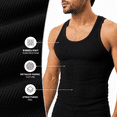 thumbnail image 5 of Cottmark Men’s A-Shirt Tank Top, Black, Size M, 3-Pack, 5 of 9