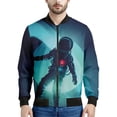 thumbnail image 3 of Chaqueta con cremallera y estampado 3D de astronauta espacial para hombre, chaqueta informal de calle, sudadera con cremallera y manga larga, 3 of 4