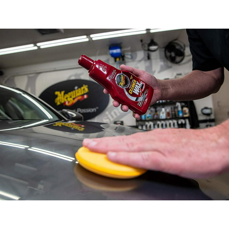 Meguiar's Cleaner Wax Liquid Wax Cleans, Shines and Protects in One Easy  Step A1216, 16 oz