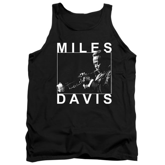 Miles Davis Monochrome Adult Tank Top Black