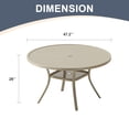 thumbnail image 4 of Vicllax 7-Pcs Round Outdoor Patio Dining Set Table and Chair Modern Style Metal for Deck Garden, 4 of 7