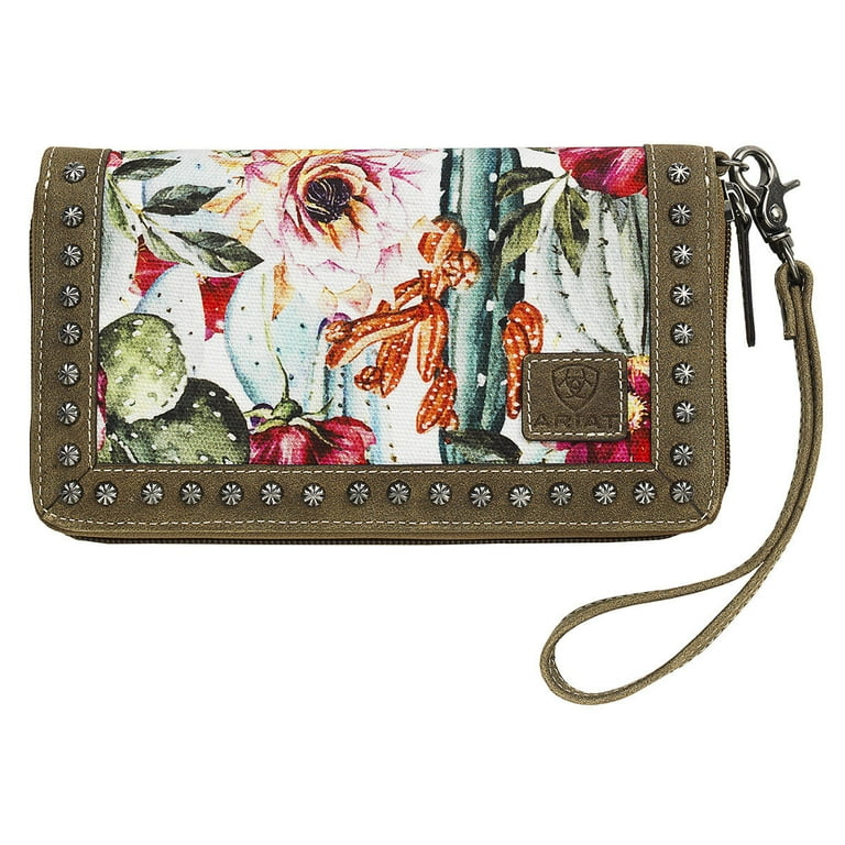 Ariat Womens Color Cacti Clutch Wallet One Size Multi Walmart